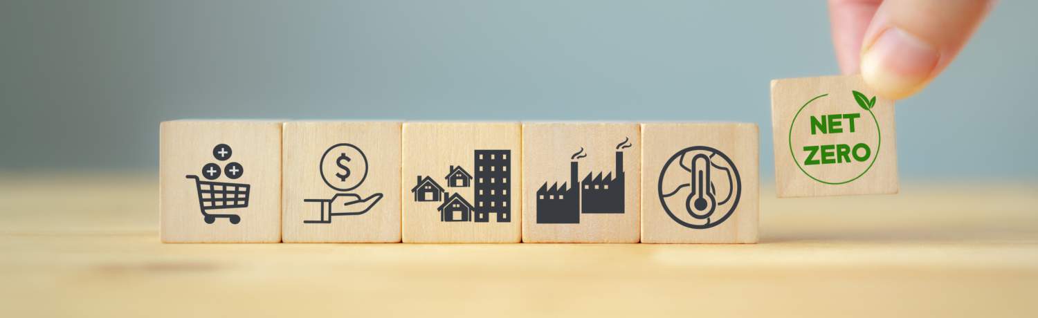 Net zero target and carbon neutral. Green business concept.